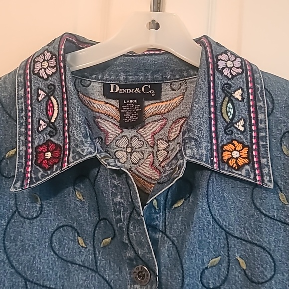 Denim & Co Embroidered Jacket - Picture 4 of 6